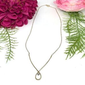 VINTAGE⚜️14K GOLD FILLED AVON Real Diamond Spiral Necklace